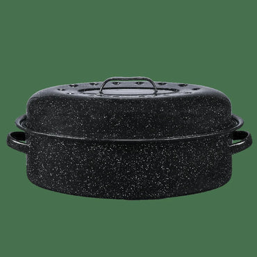 18 Inch Nonstick Covered Oval Roaster Heavy Duty Dishwasher Safe Kitchen Cookware Even Heat Distribution 15lb Capacity S4dedb846348b48648bba62e9f1e84830Z Amrit Store