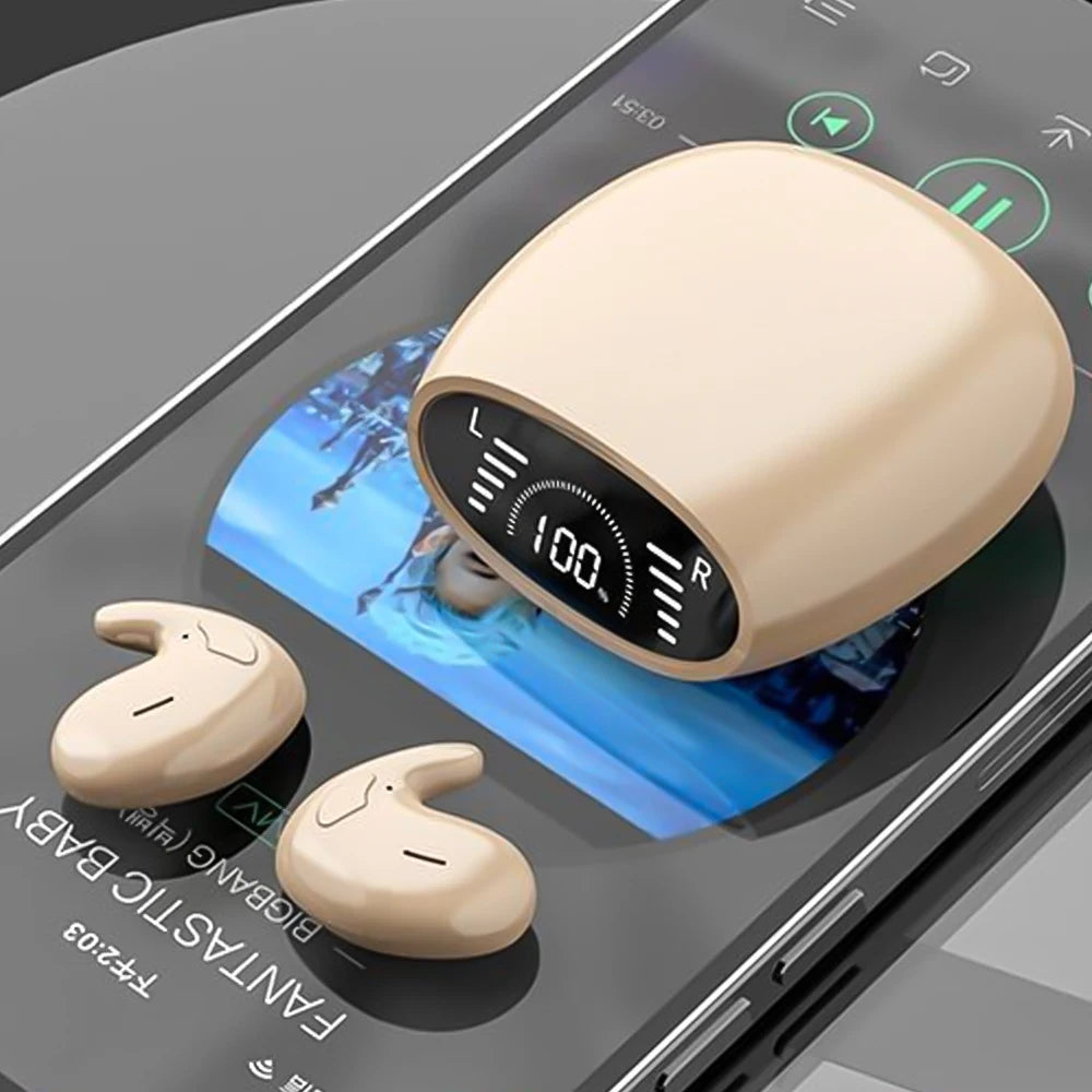 SK Ultra-thin Sleep Headphones 5.3 Wireless Bluetooth Headset Invisible Earbuds Hidden In Ear Button Sports Earphones Waterproof khaki United States S80234e1d04bc459d8a551ff7a6946c11N Amrit Store