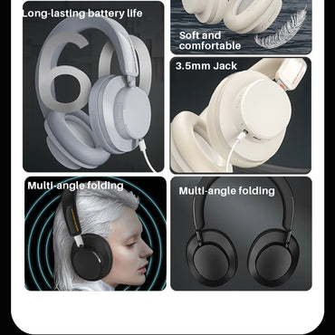 ANC Noise Cancelling Headphones Bluetooth 5.4 Earphone HIFI Stereo Headset 40mm Driver portable Over Ear Headphone 60H Time S93a7312960714b1d8959a9fdbfa8e300O Amrit Store