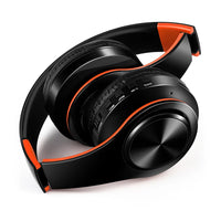 Stereo Wireless Headphones Bluetooth Headset with Mic SD Card Slot for Girls - Samsung Sport Style - 20 Hours Playtime Black Orange A43f0ac7692404a91a7a19e61e7864e15N Amrit Store