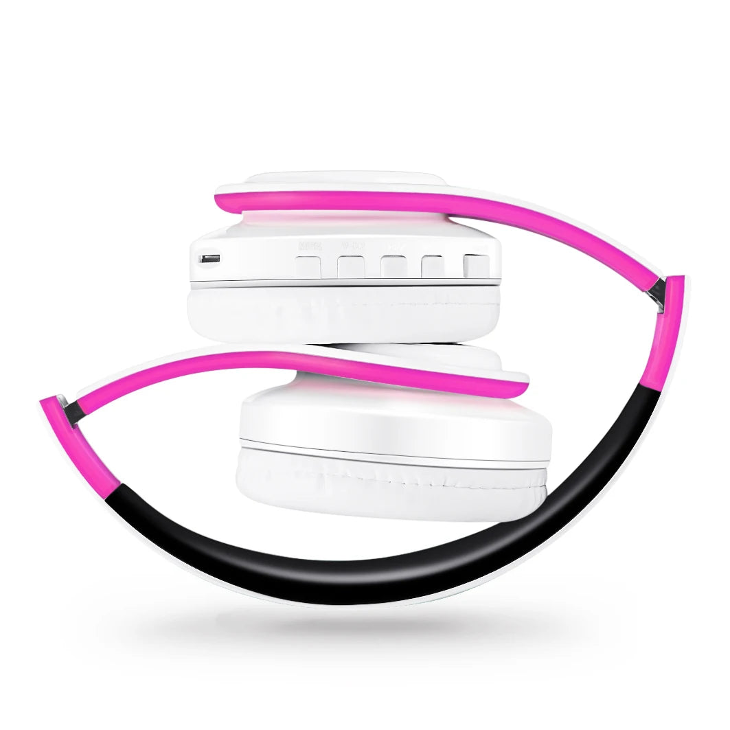 Stereo Wireless Headphones Bluetooth Headset with Mic SD Card Slot for Girls - Samsung Sport Style - 20 Hours Playtime White Pink A49b94ed6ea2e48d991586cf436620cb2o Amrit Store