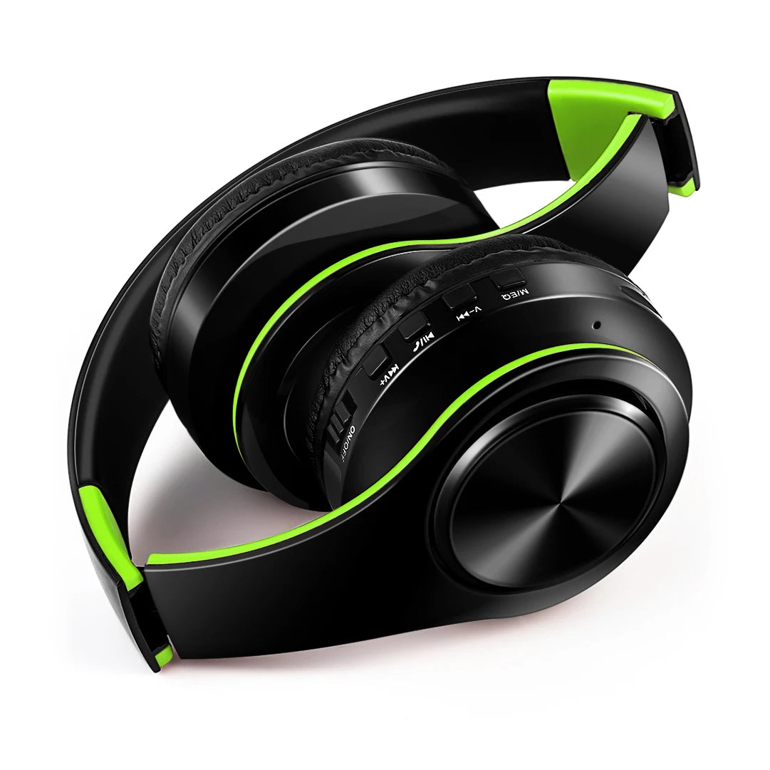 Stereo Wireless Headphones Bluetooth Headset with Mic SD Card Slot for Girls - Samsung Sport Style - 20 Hours Playtime Black green A7a13a96cf53e42f7b36941614f2f6b05n Amrit Store
