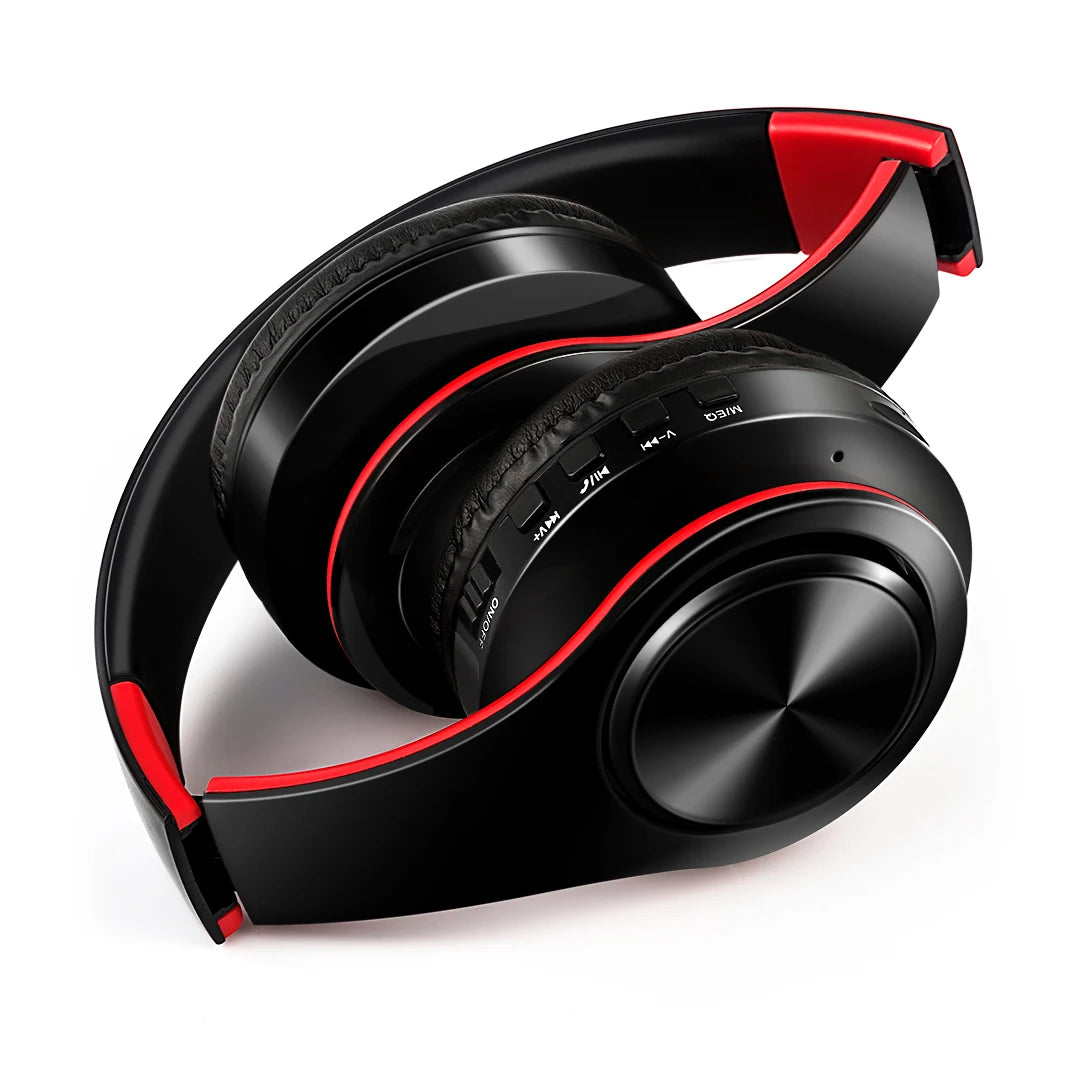 Stereo Wireless Headphones Bluetooth Headset with Mic SD Card Slot for Girls - Samsung Sport Style - 20 Hours Playtime Black Red A97d62a5eeaff4788bc04b573fb0bd8ebc Amrit Store