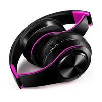 Stereo Wireless Headphones Bluetooth Headset with Mic SD Card Slot for Girls - Samsung Sport Style - 20 Hours Playtime Black Pink Afc67e0663f65461a8bd89d57d8f6a86aX Amrit Store