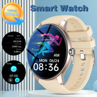 2025 Smart Watch for Men Women Round HD Screen: Long Battery Life (180mAh) Fitness Tracker Step Counter Distance & Alarm Clock United States Gloden S03403c6b35f04954917caaf7665a1b29Q Red, White and Blue Products Store