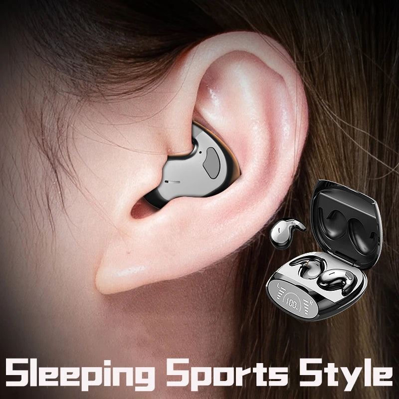 SK Ultra-thin Sleep Headphones 5.3 Wireless Bluetooth Headset Invisible Earbuds Hidden In Ear Button Sports Earphones Waterproof S0410badb454e4b03bc30951dbfce9e79B Amrit Store