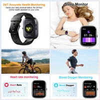 Smart Watch, 1.91" Smartwatch (Answer/Make Call), IP68 Waterproof Fitness Tracker, 110+ Sport Modes, Heart Rate and Sleep Monit S04a04a961d5e47f9be7e1666e20036cfo Red, White and Blue Products Store
