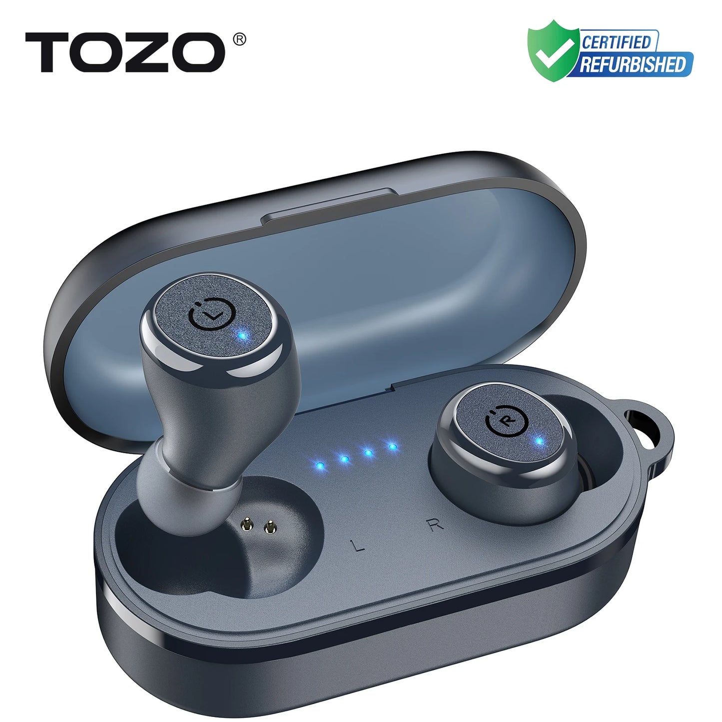 Refurbished TOZO Ergonomic Headsets TWS Earbuds AI Via APP Wireless Touch Control IPX8 HiFi Sound Stereo for IOS Android PC Blue United States S05c82e89b3fa4afe9173c5536e50b8586 Amrit Store