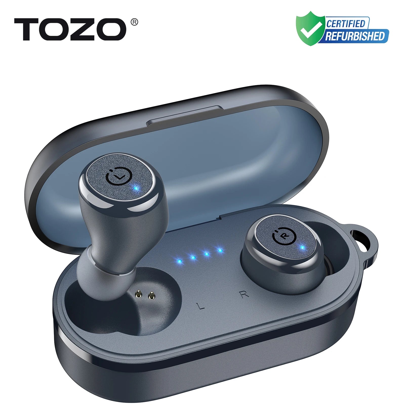 Refurbished TOZO Ergonomic Headsets TWS Earbuds AI Via APP Wireless Touch Control IPX8 HiFi Sound Stereo for IOS Android PC Blue United States S05c82e89b3fa4afe9173c5536e50b8586 Amrit Store