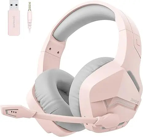 BINNUNE BW01 Wireless Gaming Headset with Mic for PC PS4 PS5 2.4G Bluetooth USB Gamer Headphones with Mic for Laptop Computer Pink S0bcf1c308efb4e40835167e1b9cdf341S Amrit Store