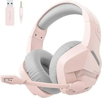 BINNUNE BW01 Wireless Gaming Headset with Mic for PC PS4 PS5 2.4G Bluetooth USB Gamer Headphones with Mic for Laptop Computer Pink S0bcf1c308efb4e40835167e1b9cdf341S Amrit Store