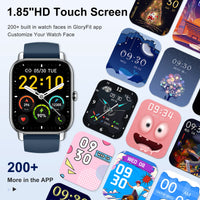 Smart Watch, 1.85" Smartwatch for IP68 Waterproof, 110+ Sport Modes, Fitness Activity Tracker, Heart Rate Sleep Monitor. S0be95a6f0f714c4b9b18f1328ac04586n Red, White and Blue Products Store