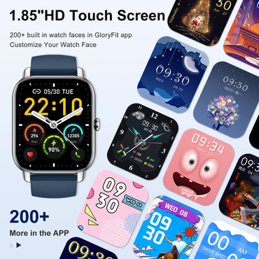 Smart Watch, 1.85" Smartwatch for IP68 Waterproof, 110+ Sport Modes, Fitness Activity Tracker, Heart Rate Sleep Monitor. S0be95a6f0f714c4b9b18f1328ac04586n Red, White and Blue Products Store