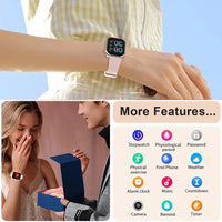 SENBONO Life3 Women Smart Watch Bluetooth Dials Call Health Monitor Watch Sport Waterproof Smartwatch Women for IOS Android S0d427b7a4c9449af8fe9d8a4cf0a9aa0K Red, White and Blue Products Store