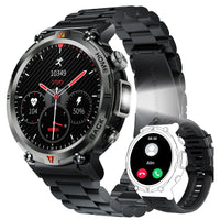 EIGIIS KE3 2025 New Bluetooth Call smartwatch for men Full Touch Screen With Health Monitor heart rate Flashlight Smart watch the steel ring strap United States S1d369dd665e84373a53a2755d900fb8fU Red, White and Blue Products Store