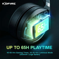 Kofire UG-06 Gaming Headset Low Latency 2.4G Bluetooth Wireless Headphones with Mic RGB Gradient Light Wired for PC PS5 Switch S2131b52745ef4934b7f793e138545db7w Amrit Store