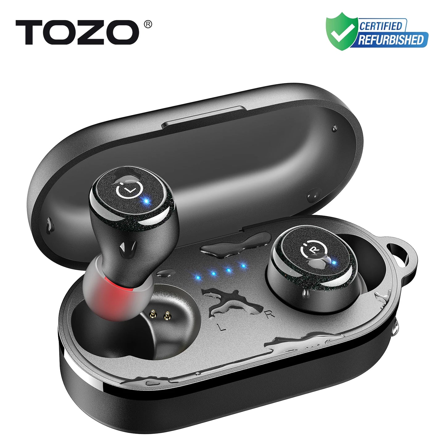 Refurbished TOZO Ergonomic Headsets TWS Earbuds AI Via APP Wireless Touch Control IPX8 HiFi Sound Stereo for IOS Android PC black United States S236140a7937a479eb25e28f7193ec498n Amrit Store