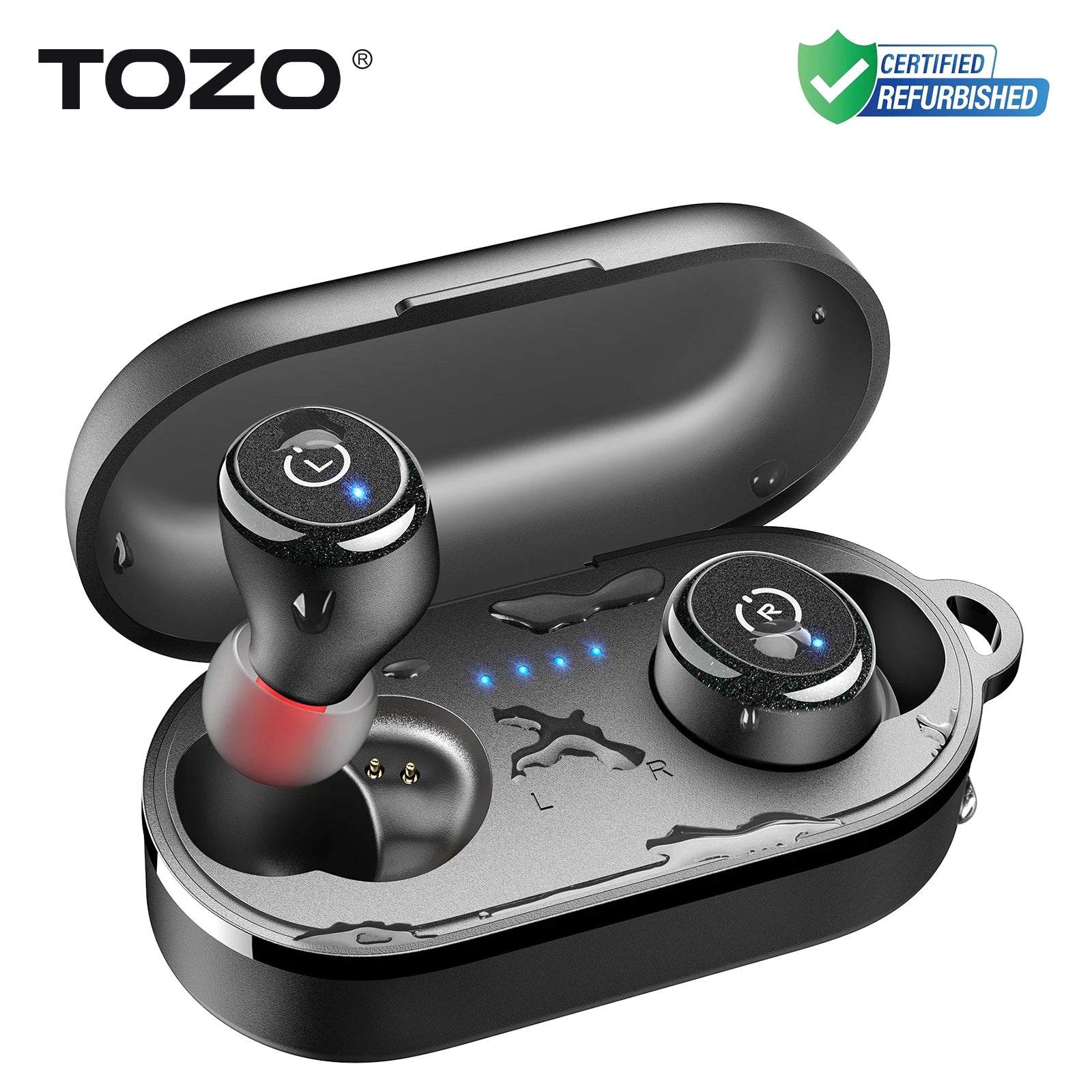 Refurbished TOZO Ergonomic Headsets TWS Earbuds AI Via APP Wireless Touch Control IPX8 HiFi Sound Stereo for IOS Android PC black United States S236140a7937a479eb25e28f7193ec498n Amrit Store
