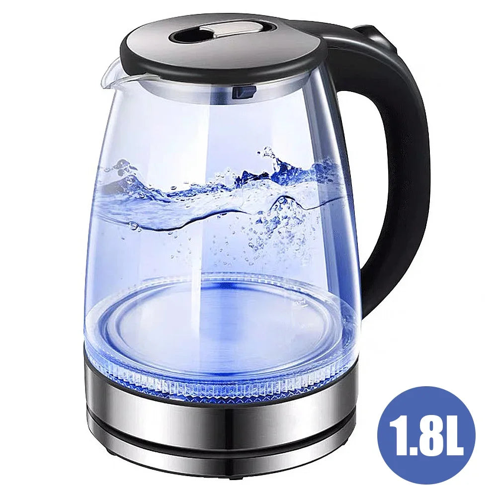 Electric Glass Kettle – 1.5L Borosilicate Tea Pot with Heating Base, Fast Boil Water Heater for Home & Office United States black US S26618db931034385871f14d813865ee8R Amrit Store