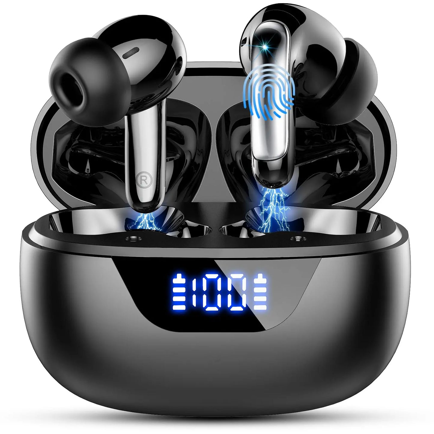Wireless Headphones,Bluetooth 5.3 Stereo Earphones in Ear with 4 ENC Mic Clear Calls,Noise Cancelling Ear Buds,48H battery life. Black S299bd20c96a74af9b2e8ed2d593c5755B Amrit Store