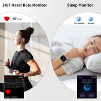 Smart Watch, Fitness Tracker Watch for Men Women, 1.69'' Touch Smartwatch Fitness Watch with Pedometer/Sleep Monitor. S2a2d293ad2b24d3faf83209a0b3dfc4bJ Red, White and Blue Products Store