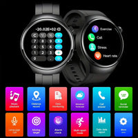 SENBONO Men's Smart Watch Heart Rate Blood Oxygen Monitor Bluetooth Call Multiple Sport Modes Voice Assistant Smartwatch for Men S3447b7dec2ff429180d911f0f75195dfM Red, White and Blue Products Store