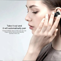 Rondaful TS-100 Wireless Earphones 5.0 Mini Earbuds Stereo Bass Noise Cancelling Sports Waterproof Earbud In Ear S369b11c586bc426b8c5be4862b520b95Y Amrit Store