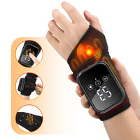 Electric Hand Wrist Massager 5 Levels Hot Compress 3 Levels Vibration Massage Wrist Guard Band Rechargeable Heating Wristband S36bd70bb0b8c4645863e7f4f306492e0Z Red, White and Blue Products Store