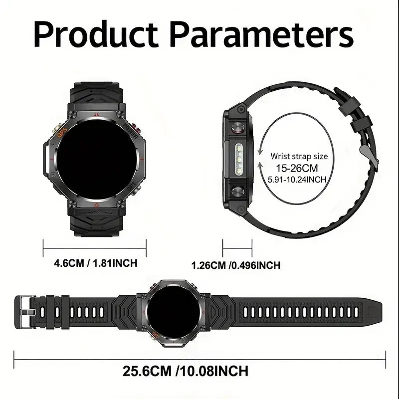 SENBONO GPS Smart Watch Men Built-in GPS Bluetooth Call AI GPT Fitness Tracker Waterproof Military Sports Smartwatch for Men S396aa6f92ca64a56b22a35eda437e82cD Red, White and Blue Products Store
