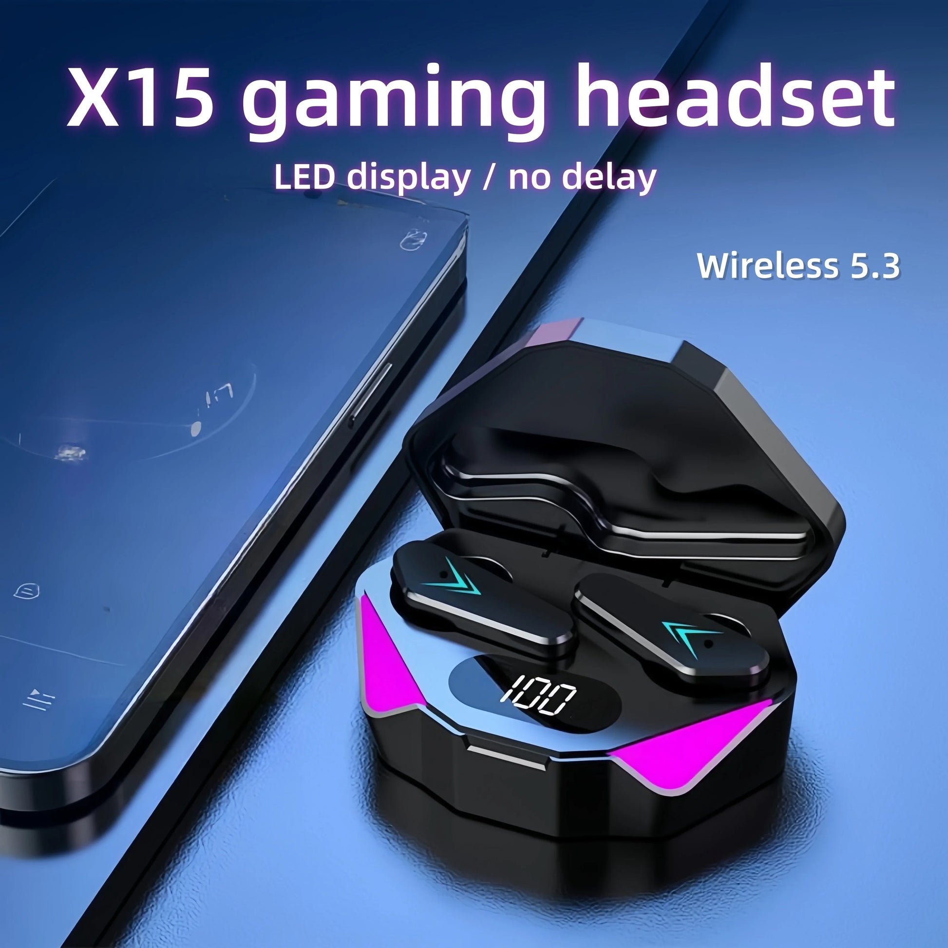 X15 TWS Wireless Bluetooth Headset LED Display Gamer Earbuds with Mic Wireless Headphones Noise Cancelling Bluetooth Earphones S3a2c6cfbba1e47738f5ade844f4dcd52w Amrit Store