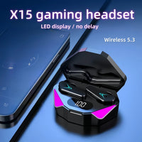 X15 TWS Wireless Bluetooth Headset LED Display Gamer Earbuds with Mic Wireless Headphones Noise Cancelling Bluetooth Earphones S3a2c6cfbba1e47738f5ade844f4dcd52w Amrit Store