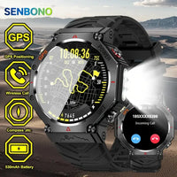 SENBONO GPS Smart Watch Men Built-in GPS Bluetooth Call AI GPT Fitness Tracker Waterproof Military Sports Smartwatch for Men Black United States S3ad11f70c93e43fdb38f0054dd644ccbt Red, White and Blue Products Store