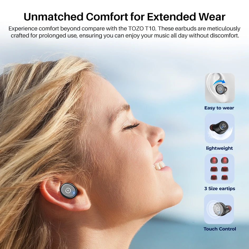 Refurbished TOZO Ergonomic Headsets TWS Earbuds AI Via APP Wireless Touch Control IPX8 HiFi Sound Stereo for IOS Android PC S3b27dc6cd4a645e28ccd67d4f90687a4c Amrit Store