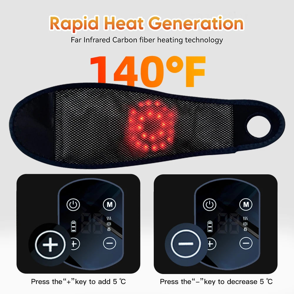 Wireless Electric Heating Wrist Massager 5 Levels Hot Compress 3 Levels Vibration Hand Massage Wrist Guard Band Support Belt S40ec00da406043c9b6f0c234065d91b2l Red, White and Blue Products Store