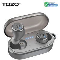 Refurbished TOZO Ergonomic Headsets TWS Earbuds AI Via APP Wireless Touch Control IPX8 HiFi Sound Stereo for IOS Android PC GRAY United States S4309b0e5e6ce4ad3b0879d8cf6537e0eH Amrit Store