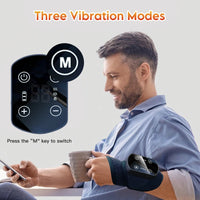 Wireless Electric Heating Wrist Massager 5 Levels Hot Compress 3 Levels Vibration Hand Massage Wrist Guard Band Support Belt S443aefc8347842f882db98124792b855B Red, White and Blue Products Store