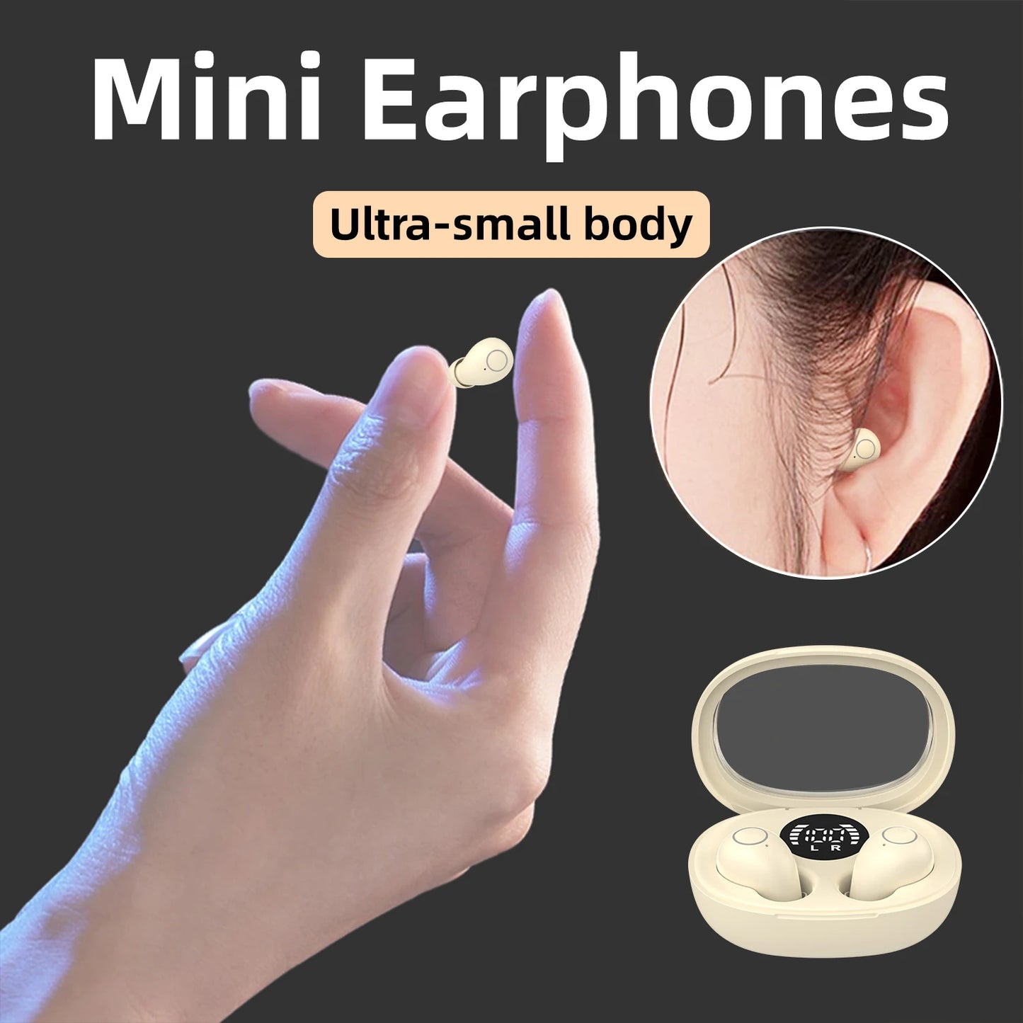 SK32 Mini Sleeping 5.4 Bluetooth Earphone Wireless Headphones Sport Running Invisible Earbuds HIFI Bass For Xiaomi Redmi Headset S45f7768eb6954b5c980c2316e0921b15w Amrit Store