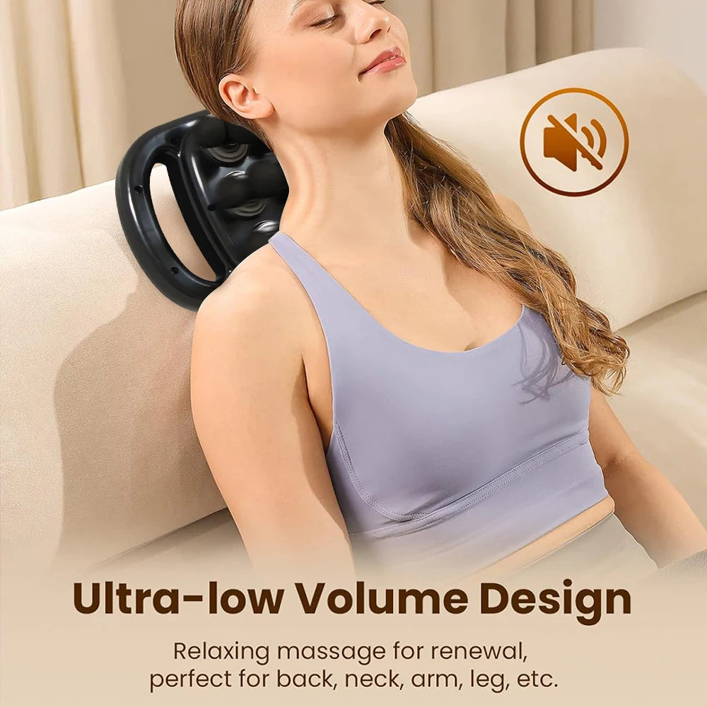 22-Head Fascia Gun High-Frequency Vibration Body Massage Gun Waist and Back Massager Neck Shoulder Massager Muscle Masajeador S4b4a8acf63974edc9028ae09e1340baaM Red, White and Blue Products Store