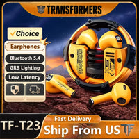 Ship From US Transformers Wireless Bluetooth Earphones Low Latency Gaming Headset TF-T23 HD Call with Mic Earbuds Sport S4d6e8639eb3f4595b5566adc7b28c4a9t Amrit Store