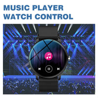 2025 Smart Watch for Men Women Round HD Screen: Long Battery Life (180mAh) Fitness Tracker Step Counter Distance & Alarm Clock S4efa7b2d51e44683b6807234c54fb26cp Red, White and Blue Products Store