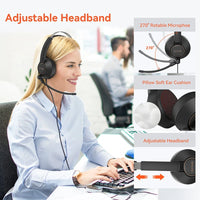 NUROUM Wired Headset AI-based Noise Cancelling USB/Type-C Headset With Microphone,PC Headphone For Pc Laptop With Microphone S529dc5100a3d42be93cf823cc5af51ecV Amrit Store