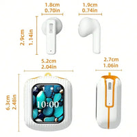 Intelligent wireless touch screen multifunctional earphones ENC noise cancelling Bluetooth earphones can be plugged into TF card S52f56d82c5e74e97b5cdd566f86039fb7 Amrit Store