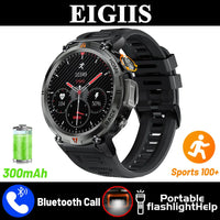 EIGIIS KE3 2025 New Bluetooth Call smartwatch for men Full Touch Screen With Health Monitor heart rate Flashlight Smart watch black United States S54cfc453e0fd45fc9a87afce6d9cd369N Red, White and Blue Products Store