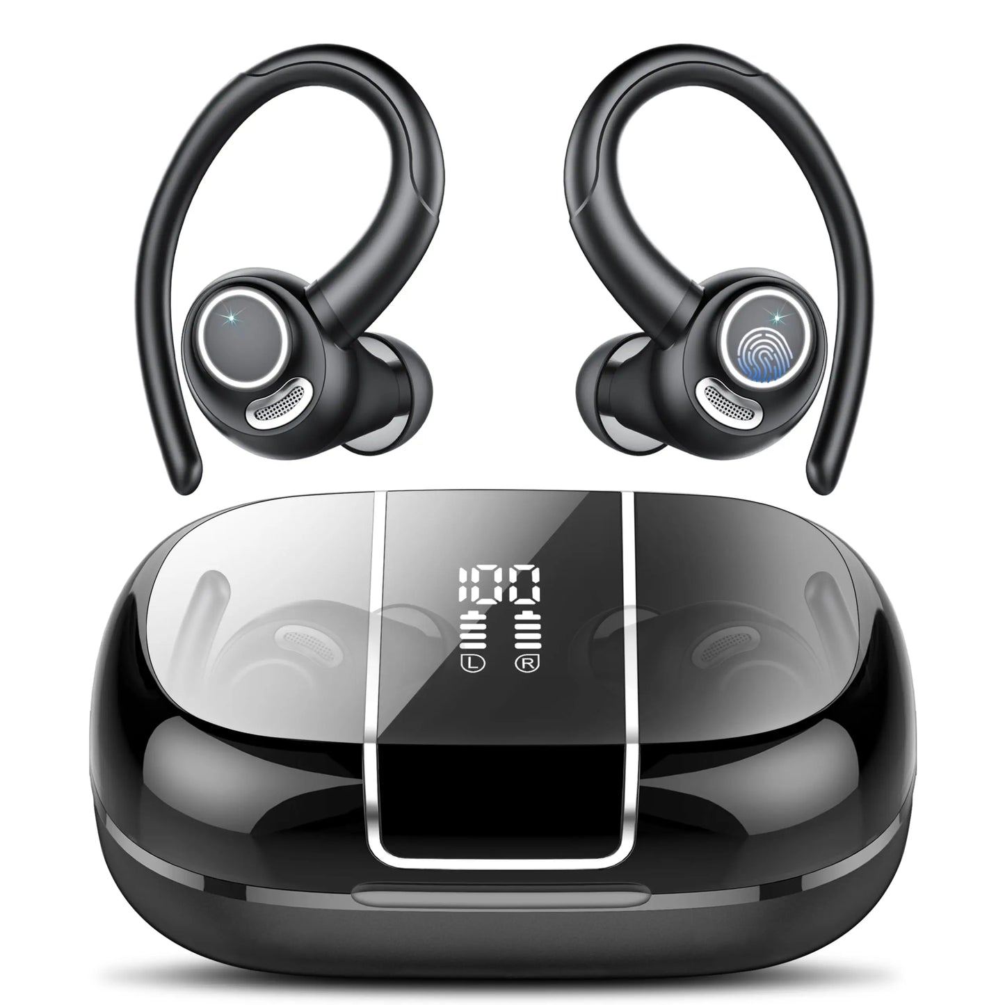 Headphones Wireless Earbuds Sport , 48H Wireless Earphones with HD Mic, IP7 Waterproof Earbud for Sports/Running/Workout. Black United States S55db024586fe4cdf80217d10a600da6eG Amrit Store