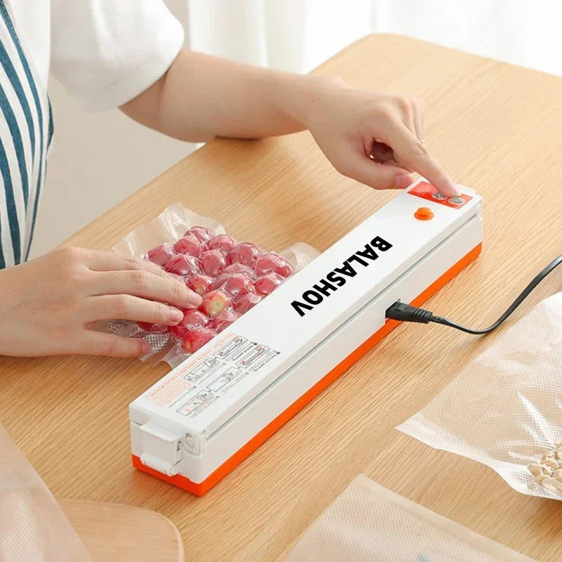 Eletric Vacuum Sealer Degasser Machine with 10PCS Vacuum Packaging Vinyl Bags Vacuum Food Sealer for Home and Kitchen Supplies S55f826871e3041c78c81e7172940c8d7N Amrit Store