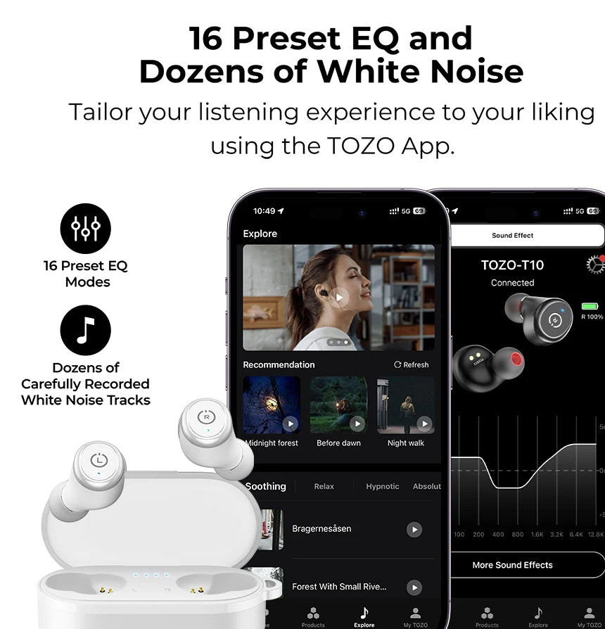Refurbished TOZO Ergonomic Headsets TWS Earbuds AI Via APP Wireless Touch Control IPX8 HiFi Sound Stereo for IOS Android PC S59d9df74fa1b4f60832c29ba53c188f0z Amrit Store