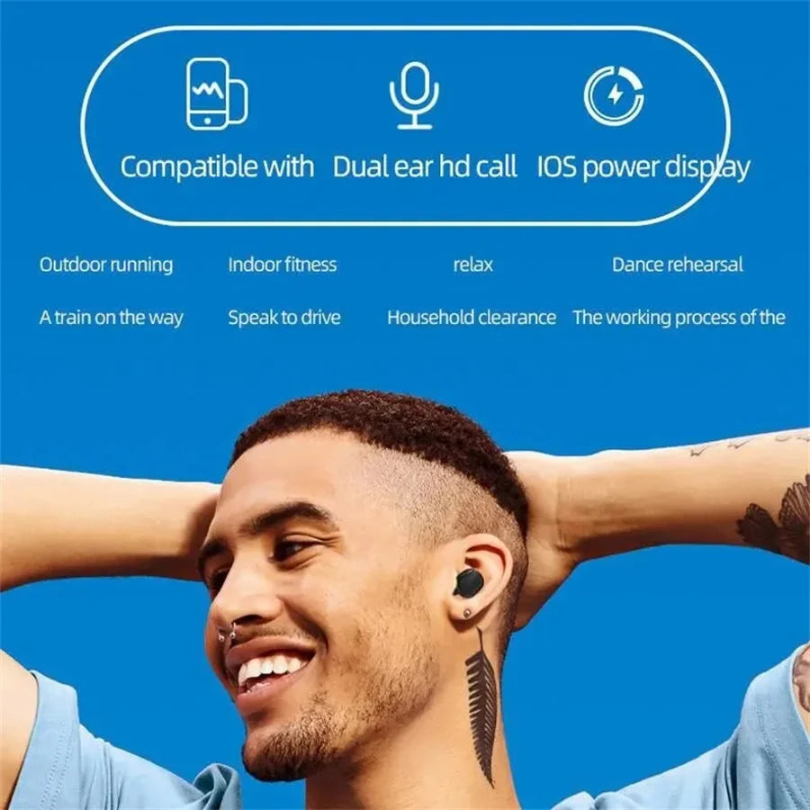 TWS A6S Headset Wireless Earphones Bluetooth Headphones Sport LED Display Touch Stereo Fone Bluetooth Earbuds for Xiaomi Huawei S5dcde8bd4926480da32abf0aacba819f5 Amrit Store