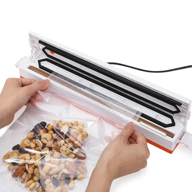Eletric Vacuum Sealer Degasser Machine with 10PCS Vacuum Packaging Vinyl Bags Vacuum Food Sealer for Home and Kitchen Supplies S684cce370abb43299e07317fbf7811b9V Amrit Store