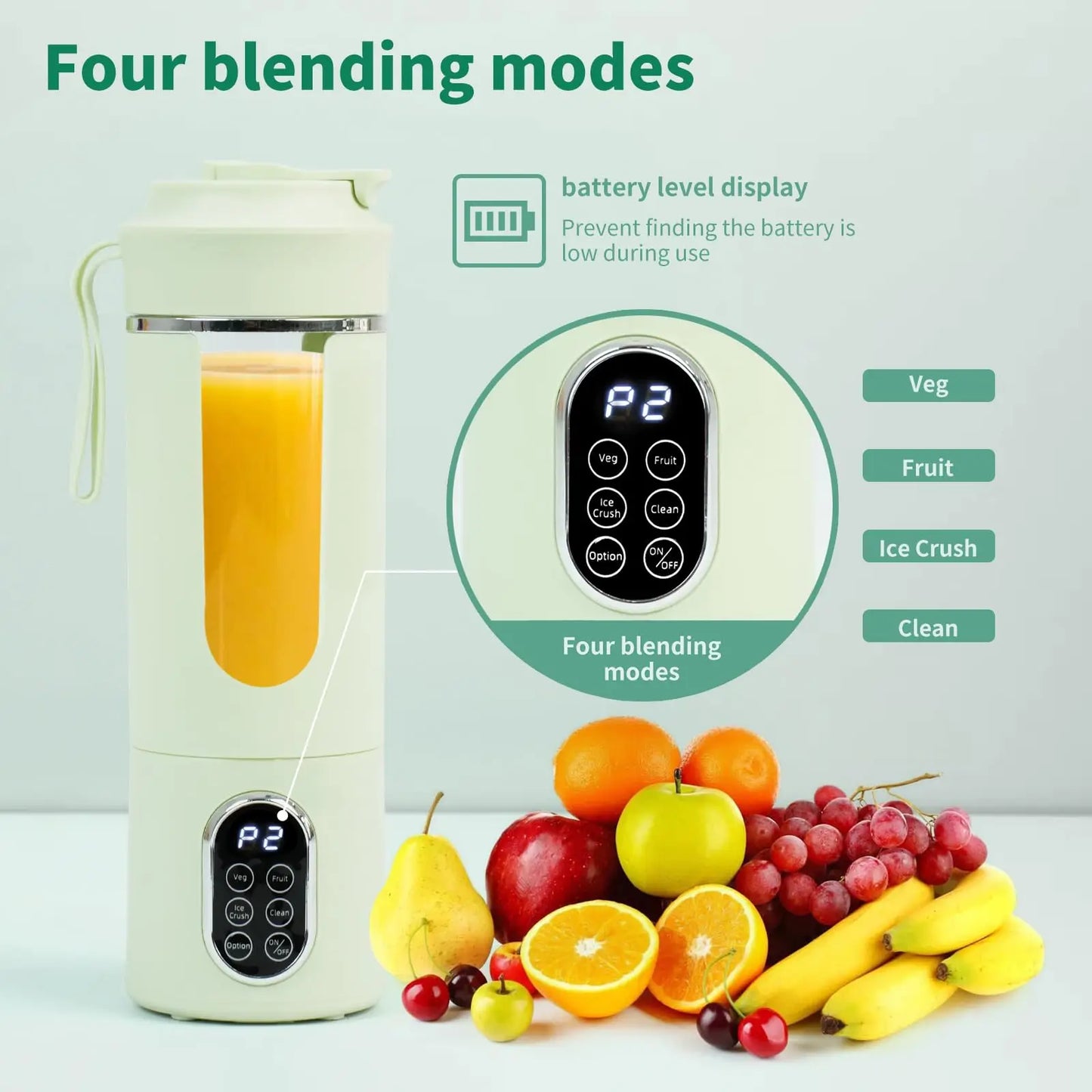530ML Portable Blender,Mini Portable Electric USB Juicer,Small Personal Blender for Shakes and Smoothies,With Automatic Cleaning S6a61b6f407fe4f9e8c2a1c8ea3ef7d26Y Amrit Store