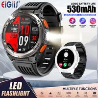 EIGIIS 1.45 Inch Smart Watch KE5 3ATM Waterproof Original Design Sports Watch With Compass And Altitude Barometer LED Flashlight S6b1f9ae353d940ccb8f259ac9d257bc75 Red, White and Blue Products Store